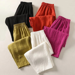 Amalia Linen Trousers - Detail view - Ava & Amélie Montreal
