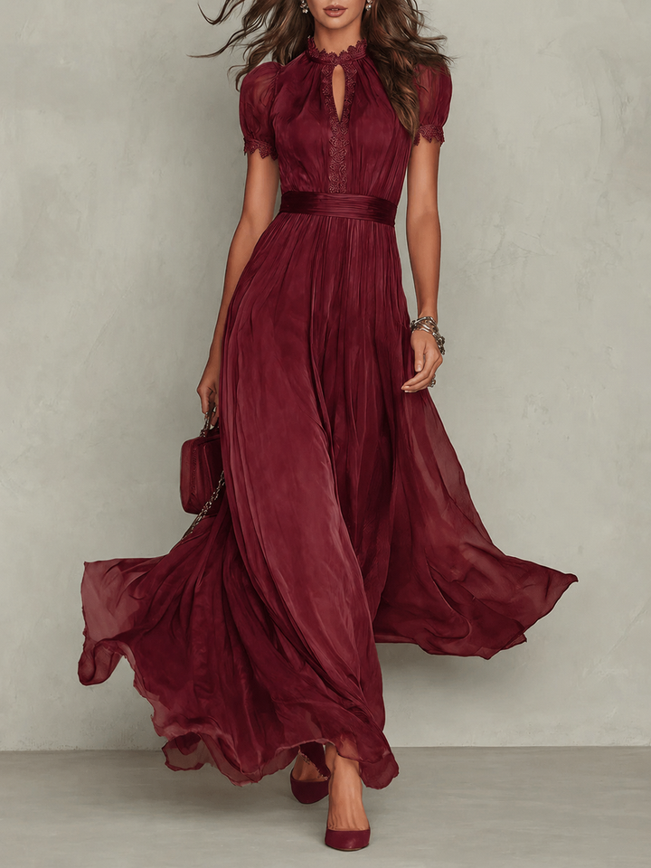 Lesley Chiffon Maxi Dress - Red