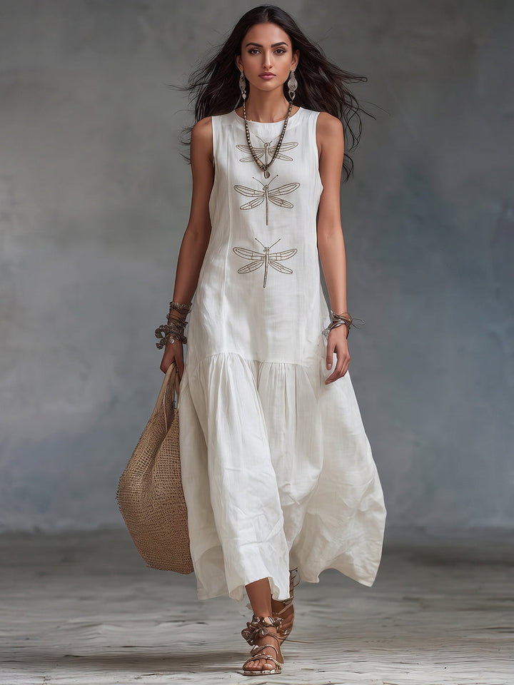 Geneva Sleeveless Maxi Dress fabric detail
