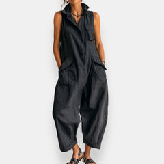 Ryker Sleeveless Cargo Jumpsuit - detail view
