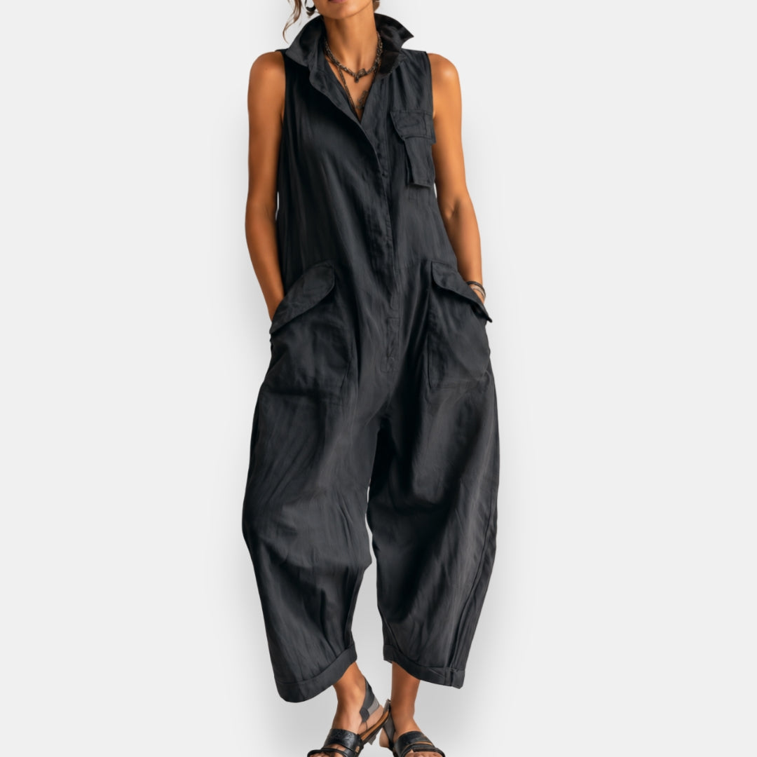 Ryker Sleeveless Cargo Jumpsuit - detail view