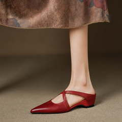 Aluna Genuine Leather Mules styled