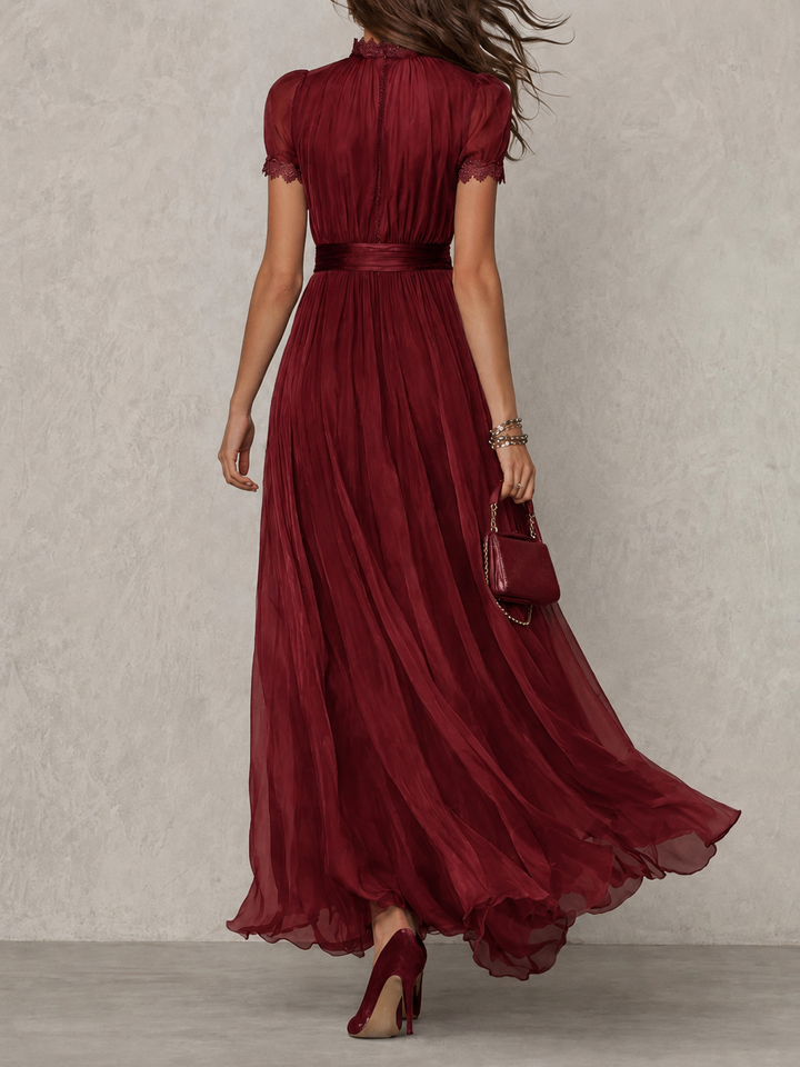 Lesley Chiffon Maxi Dress - Red