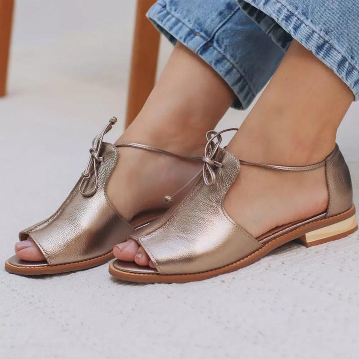 Lilliana Strap-Style Leather Sandals - lifestyle