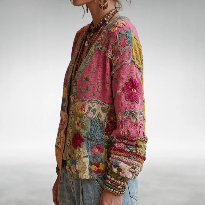 Milla Boho Knit Cardigan - styled view