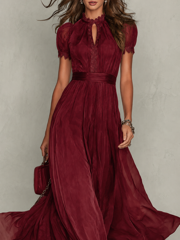 Lesley Chiffon Maxi Dress - Red