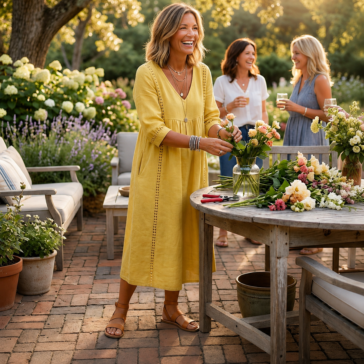 Carmen Lightweight Maxi Dress - Yellow