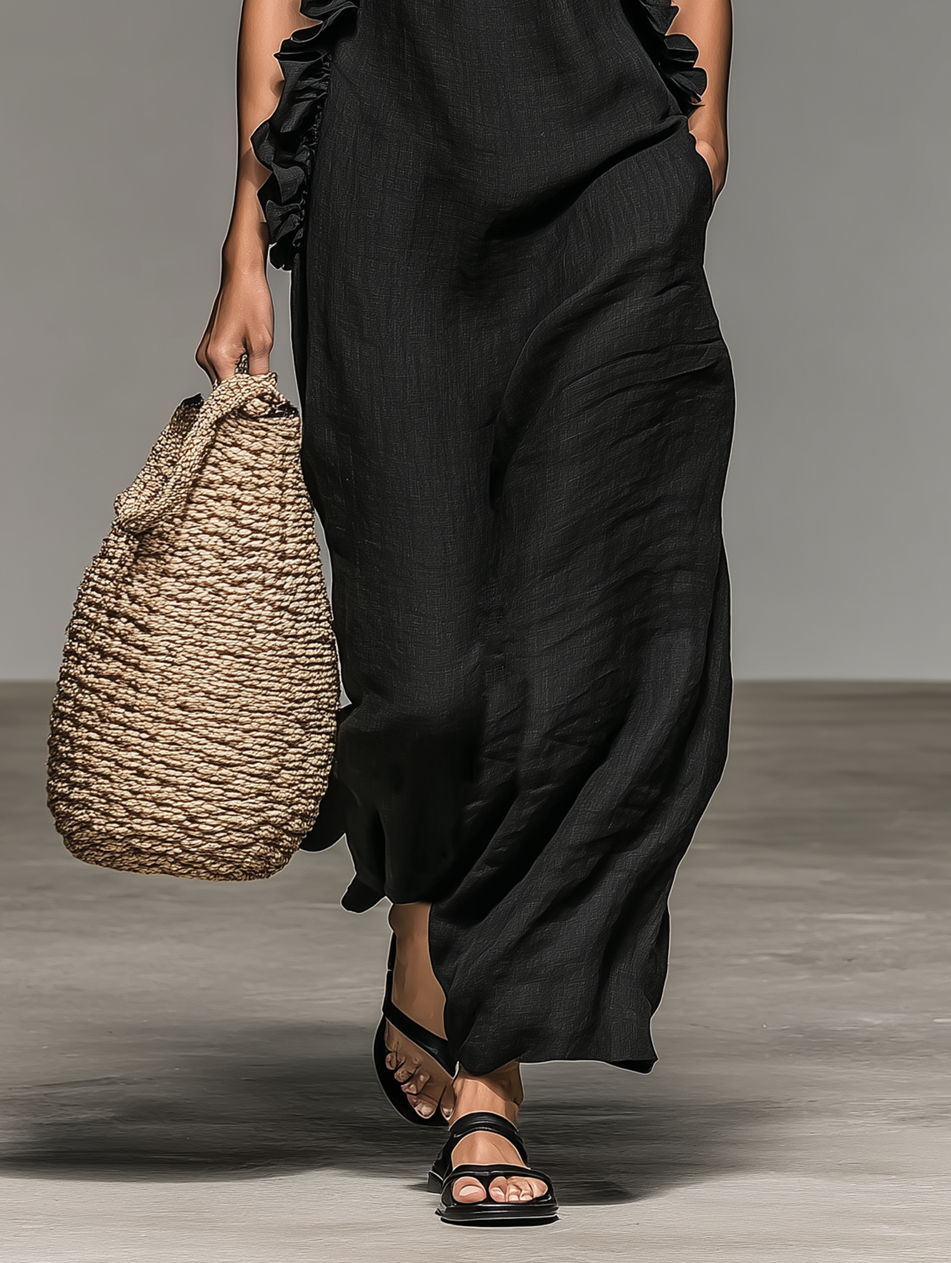 Avielle Casual Pocketed Maxi Dress - lifestyle view