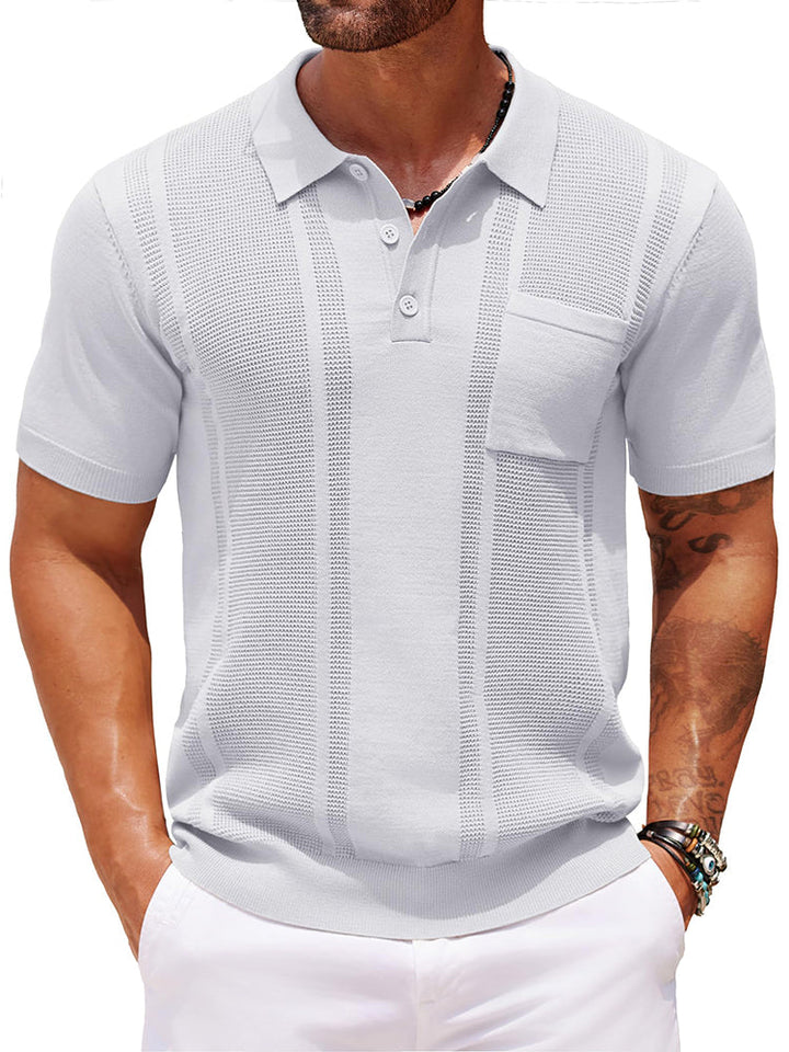 Dave - Casual Textured Knit Polo