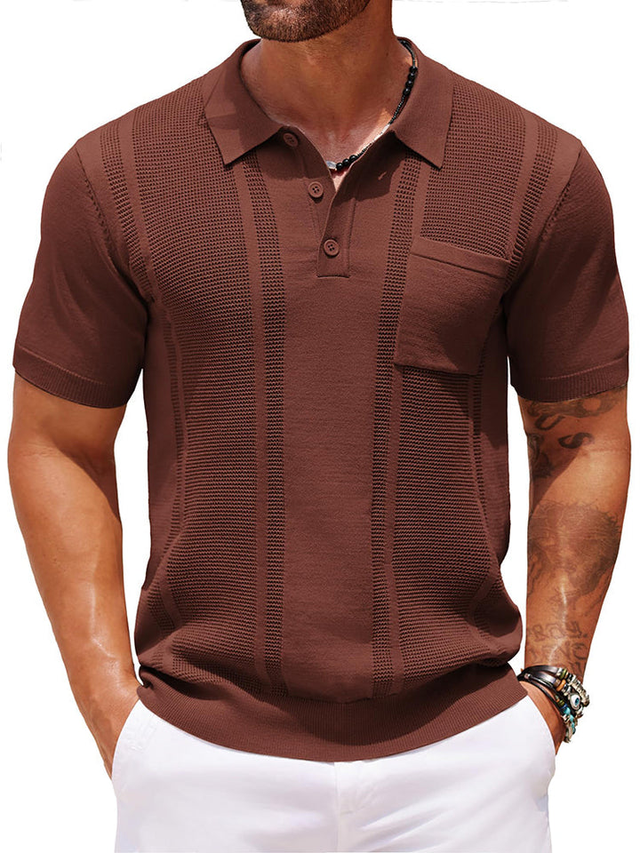 Dave - Casual Textured Knit Polo