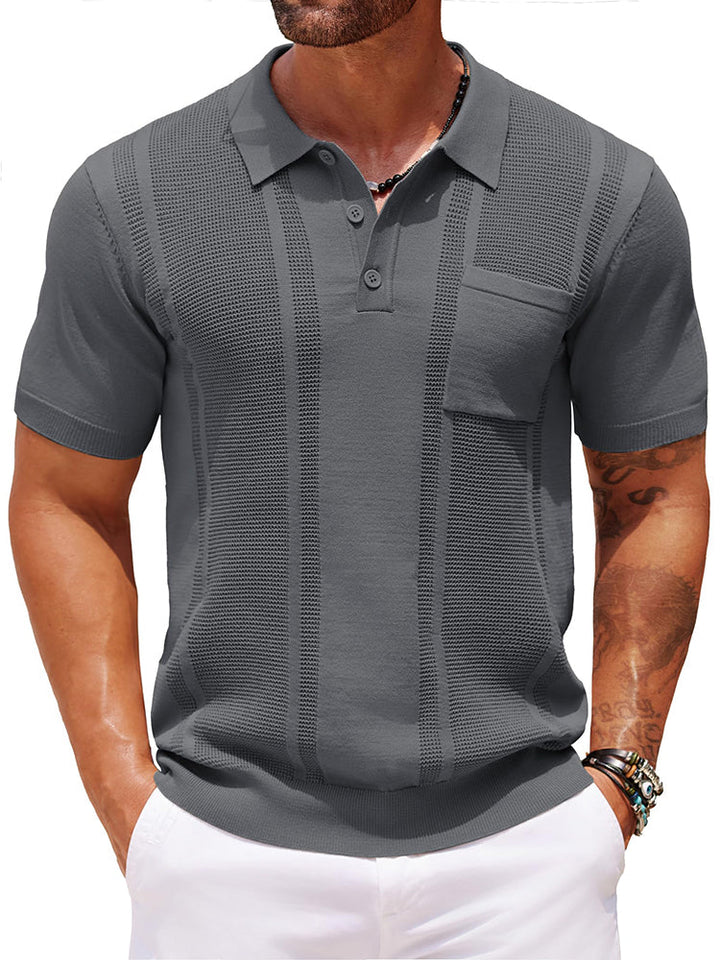 Dave - Casual Textured Knit Polo