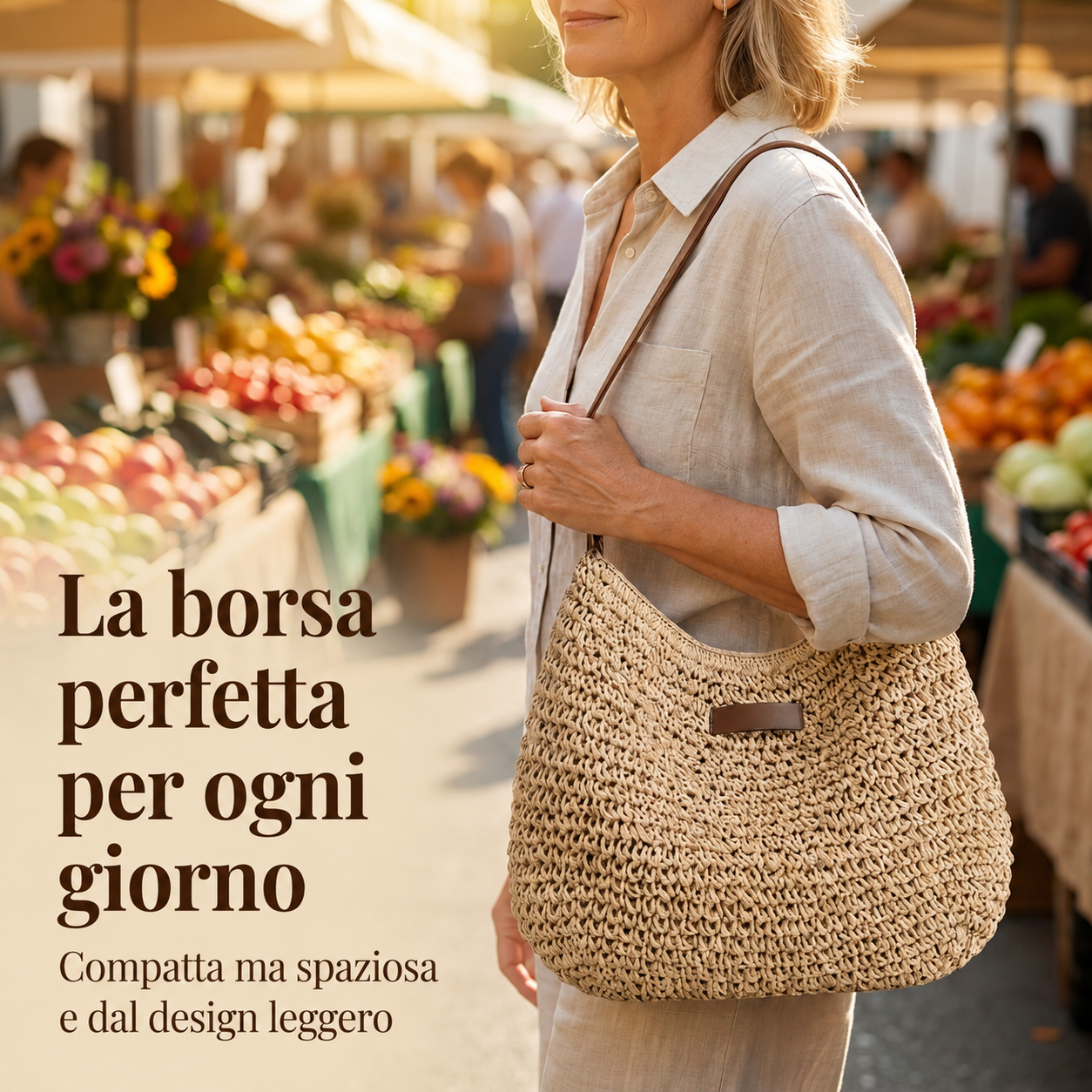 Simona Woven Shoulder Bag - detail