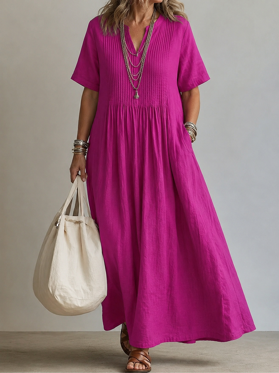 Livia Pintuck Maxi Dress