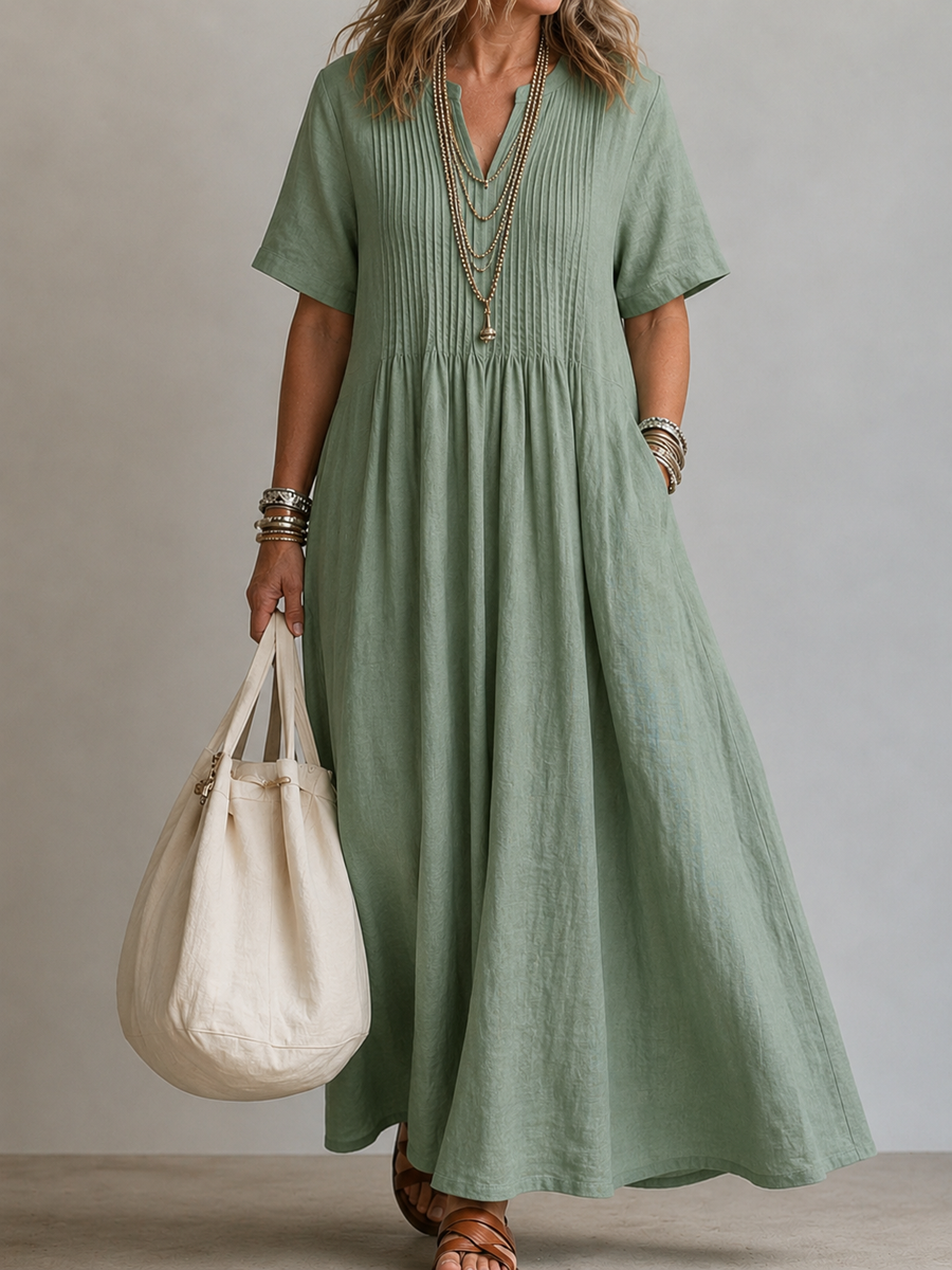 Livia Pintuck Maxi Dress