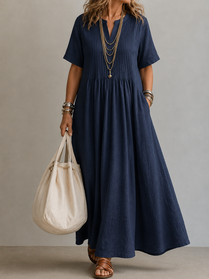Livia Pintuck Maxi Dress