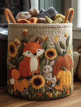 Marta Quilted Storage Basket - Forest Friends
