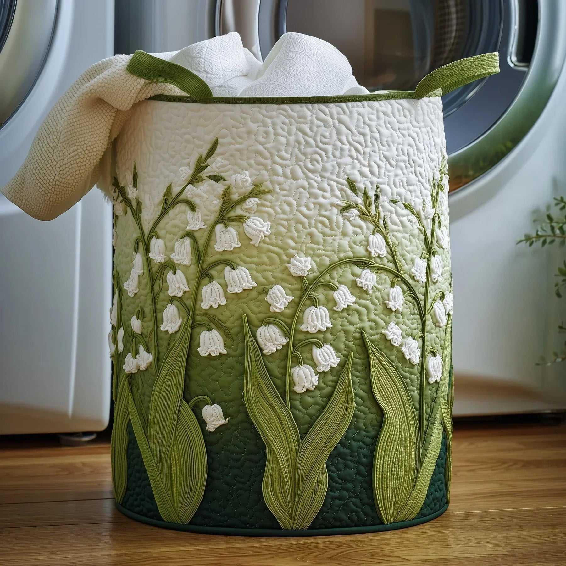 Marta Quilted Storage Basket - Lily of the Valley