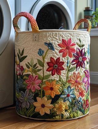 Marta Quilted Storage Basket - Blossom Sea