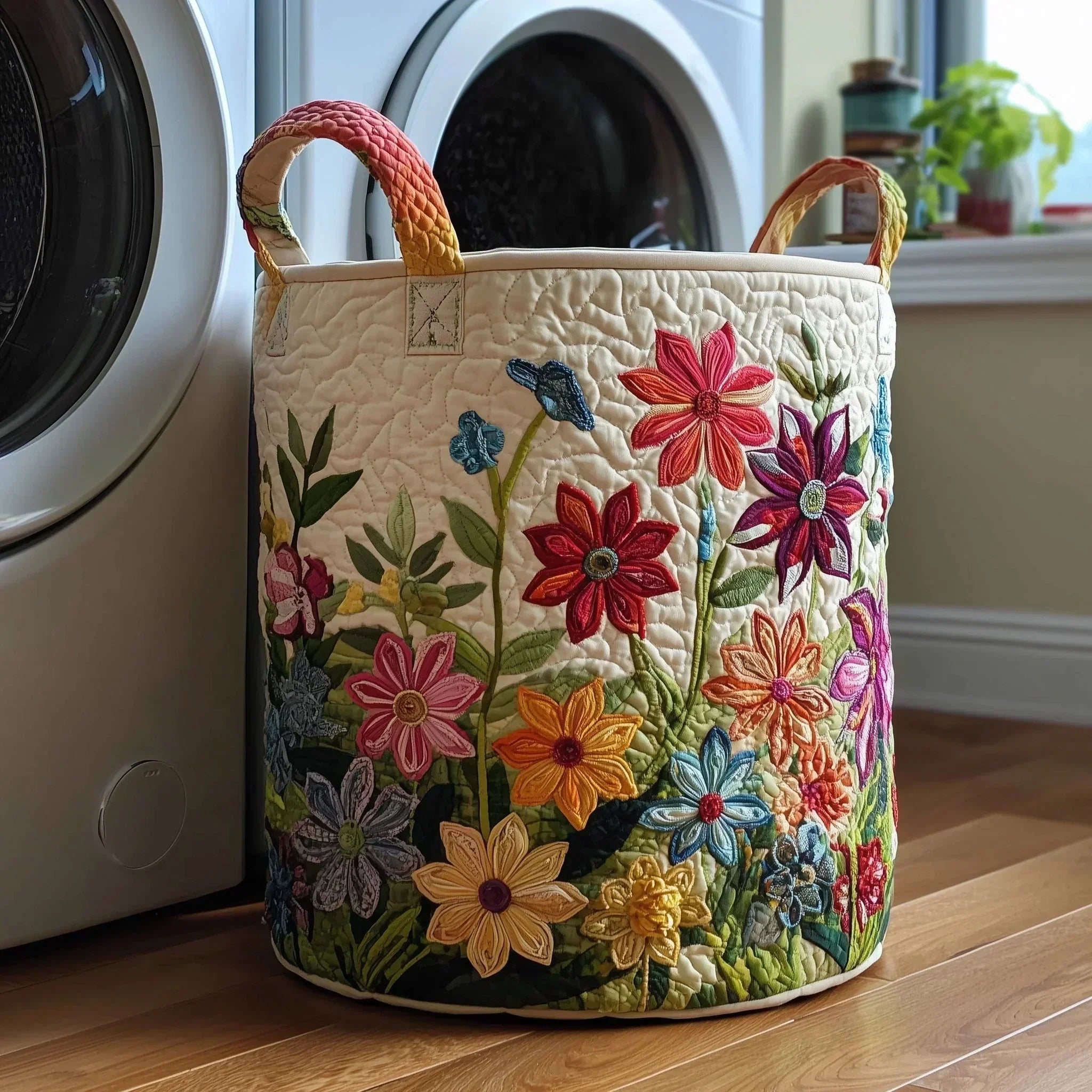 Marta Quilted Storage Basket - Blossom Sea