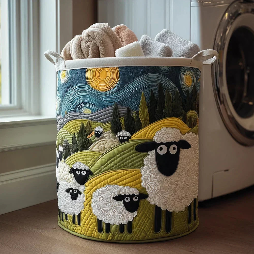 Marta Quilted Storage Basket - Starry Night