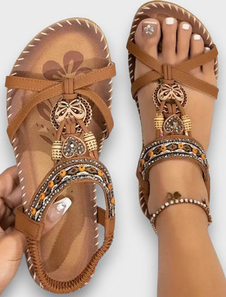 Arlena Orthopaedic Boho Sandals in Coffee Brown