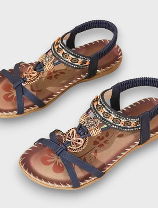 Arlena Orthopaedic Boho Sandals in Navy Blue