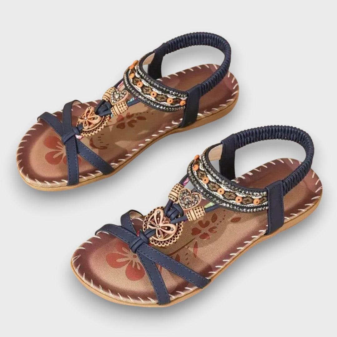 Arlena Orthopaedic Boho Sandals in Navy Blue