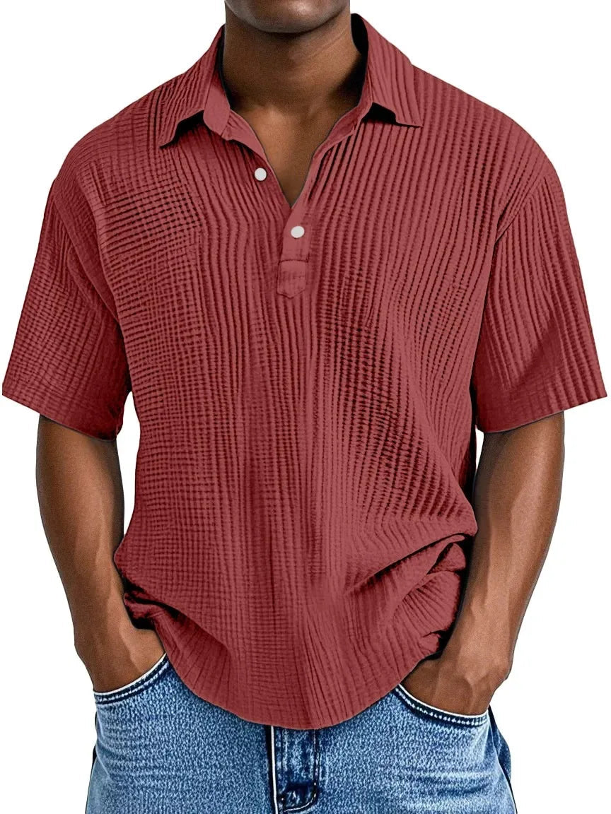Julian Retro Summer Shirt - Burgundy