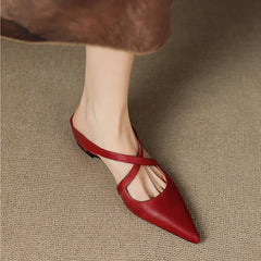Aluna Genuine Leather Mules sole
