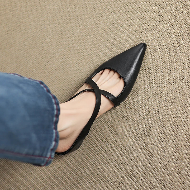 Aluna Genuine Leather Mules lifestyle detail