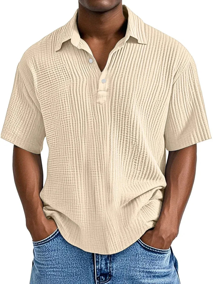 Julian Retro Summer Shirt - Apricot