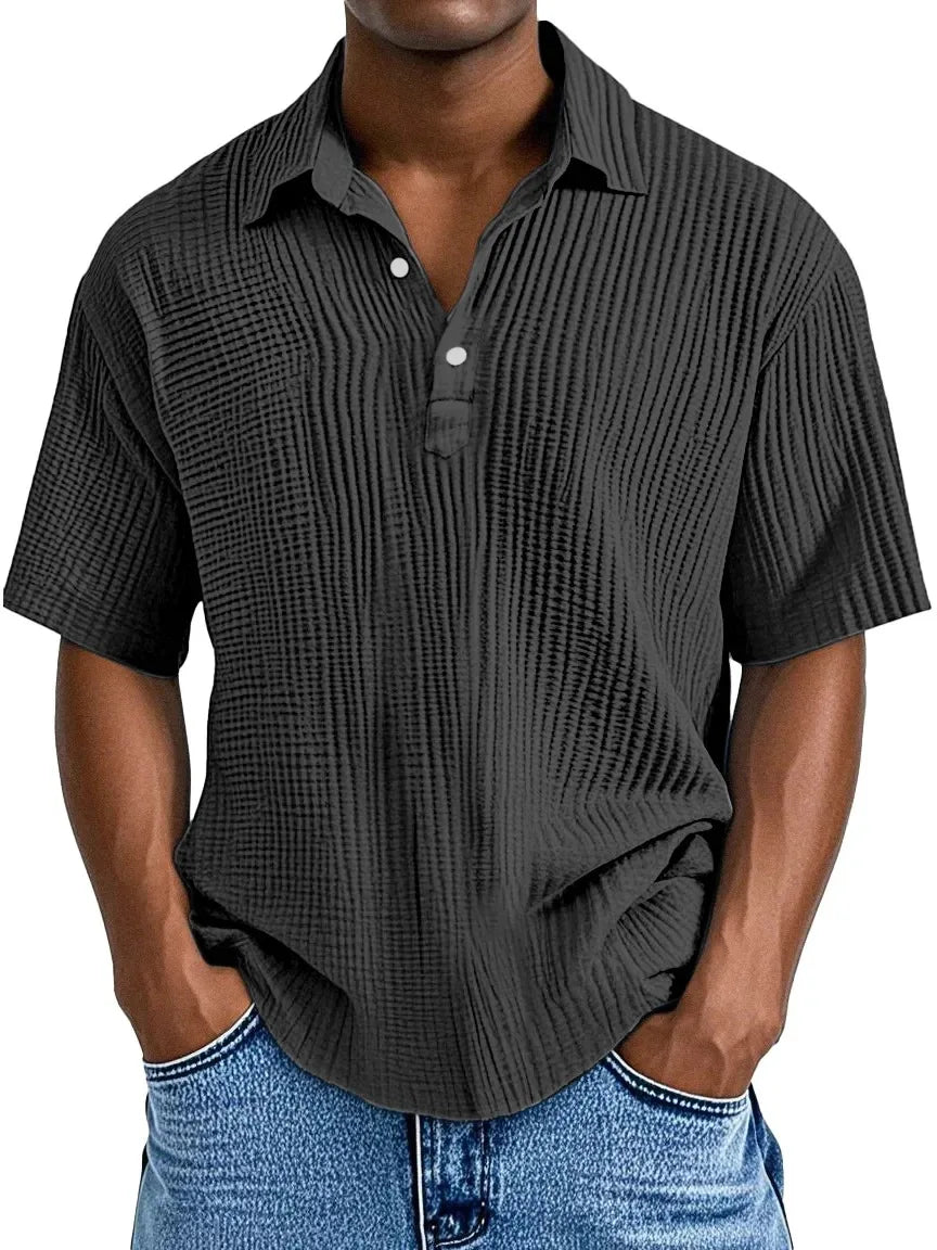 Julian Retro Summer Shirt - Black