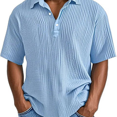 Julian Retro Summer Shirt - Sky Blue