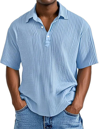 Julian Retro Summer Shirt - Sky Blue