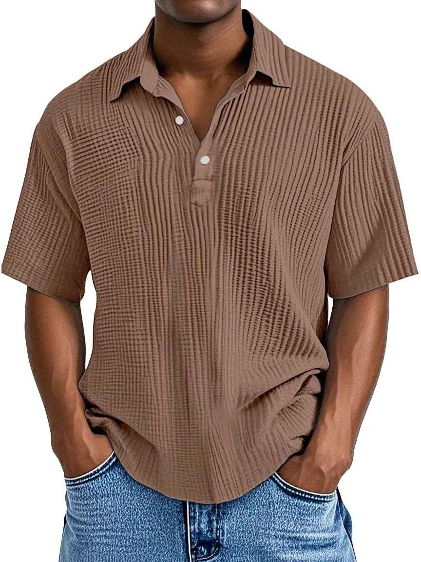 Julian Retro Summer Shirt - Brown