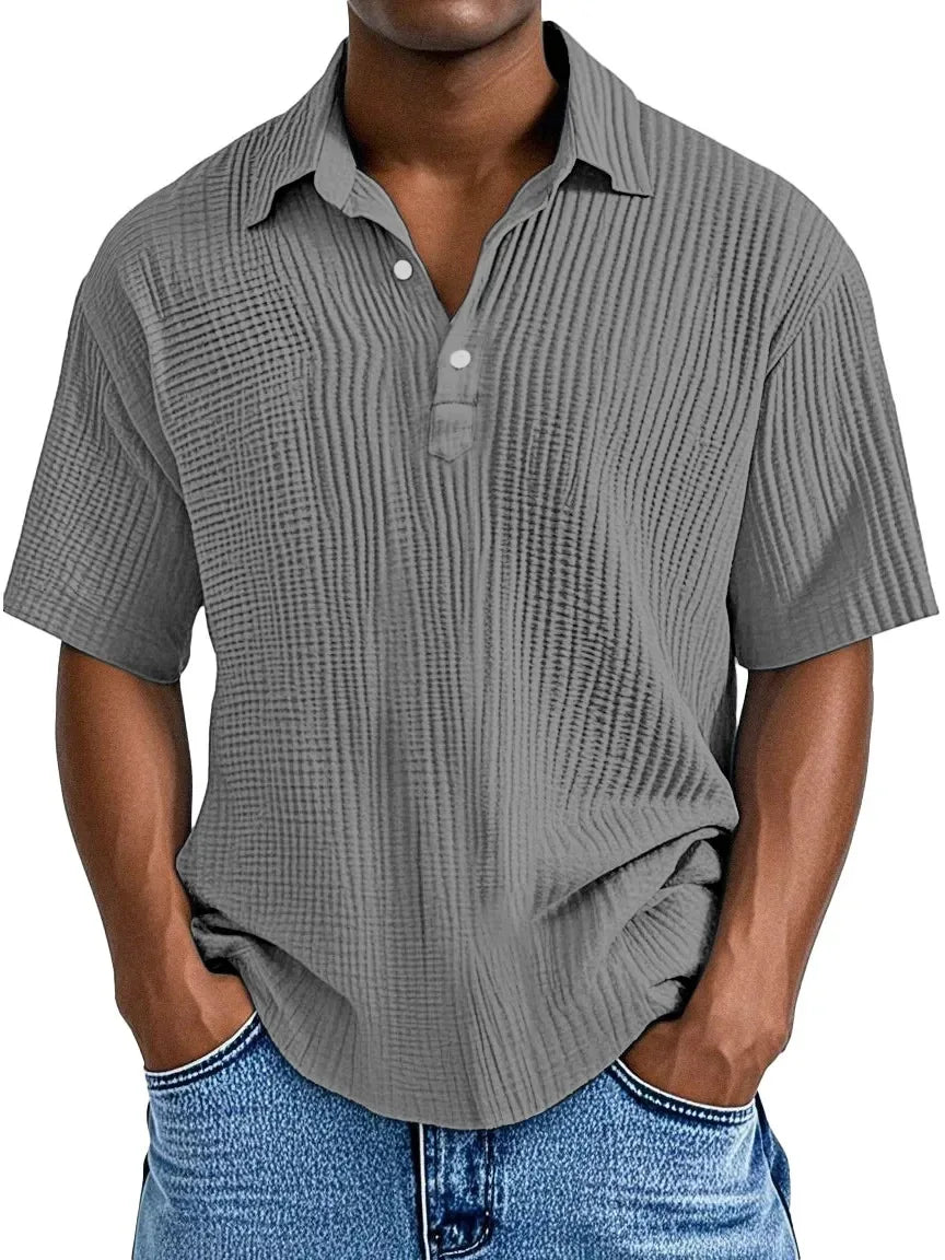 Julian Retro Summer Shirt - Grey