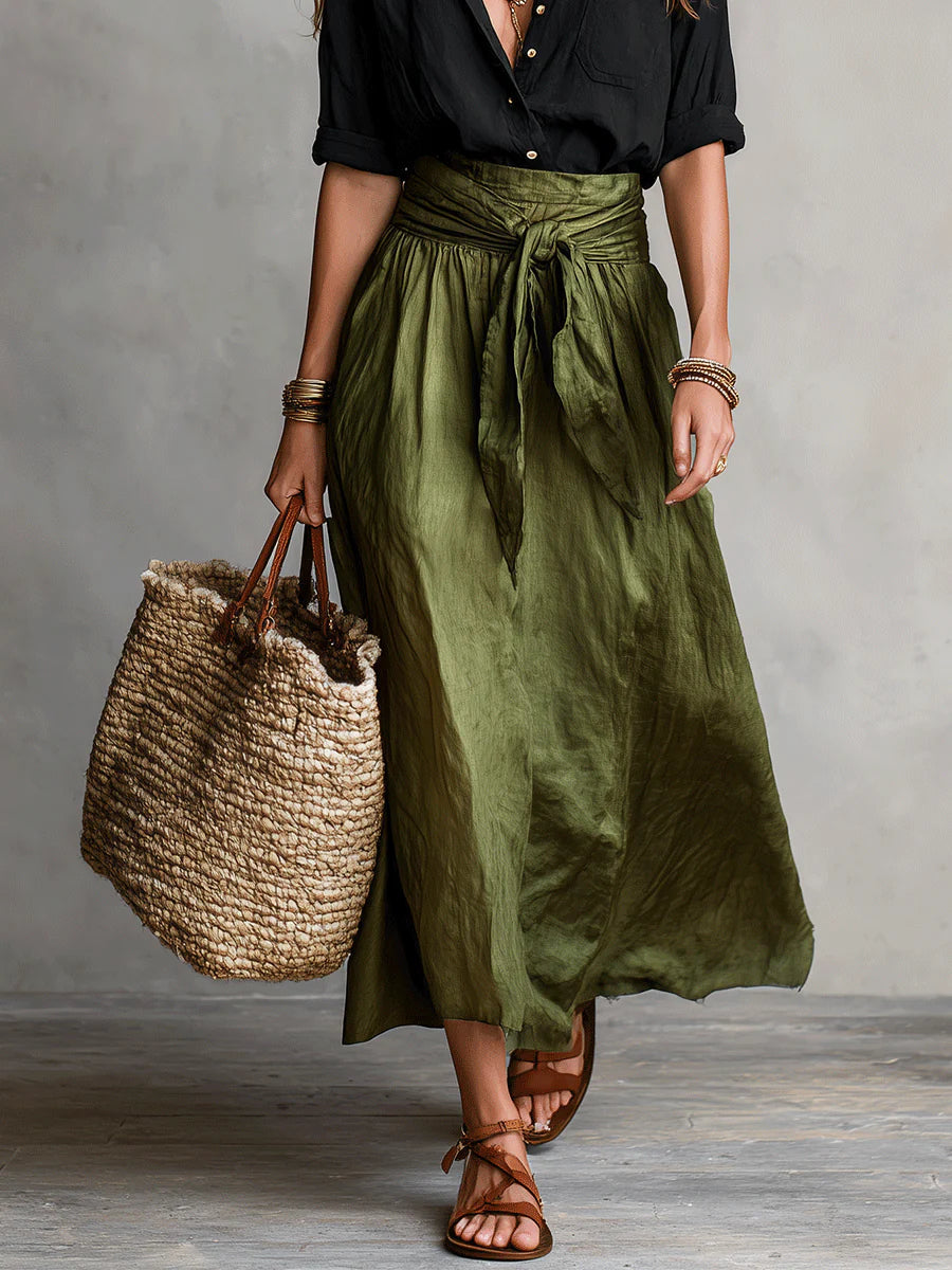 Vera™ | Two-Piece Set: Top and Midi Skirt