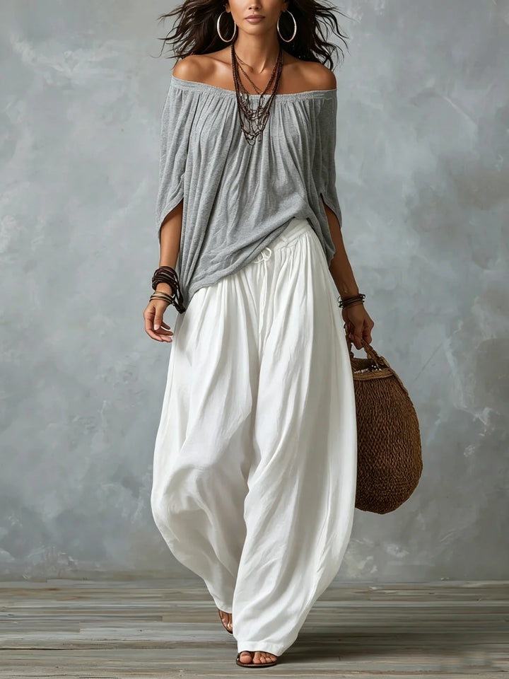 Tessie l Top and Loose Pants Set