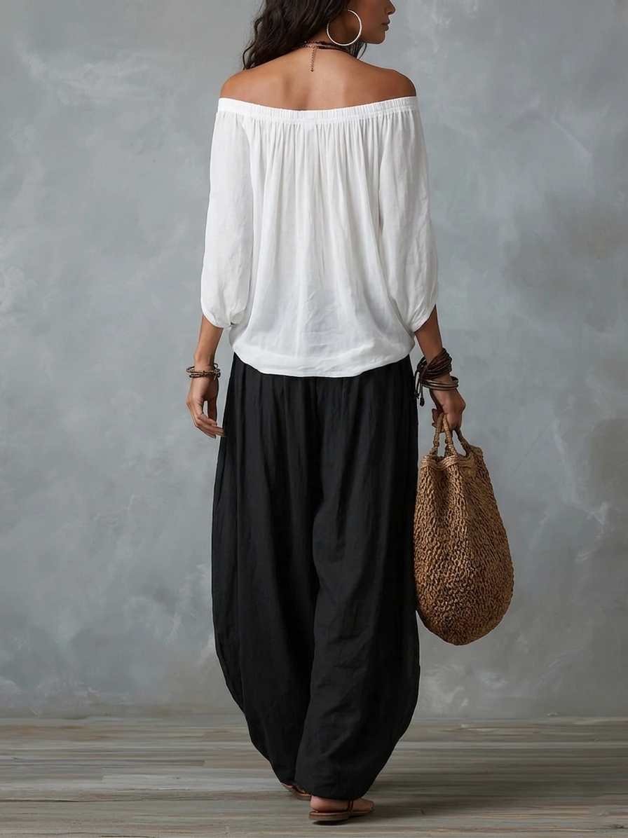 Tessie l Top and Loose Pants Set