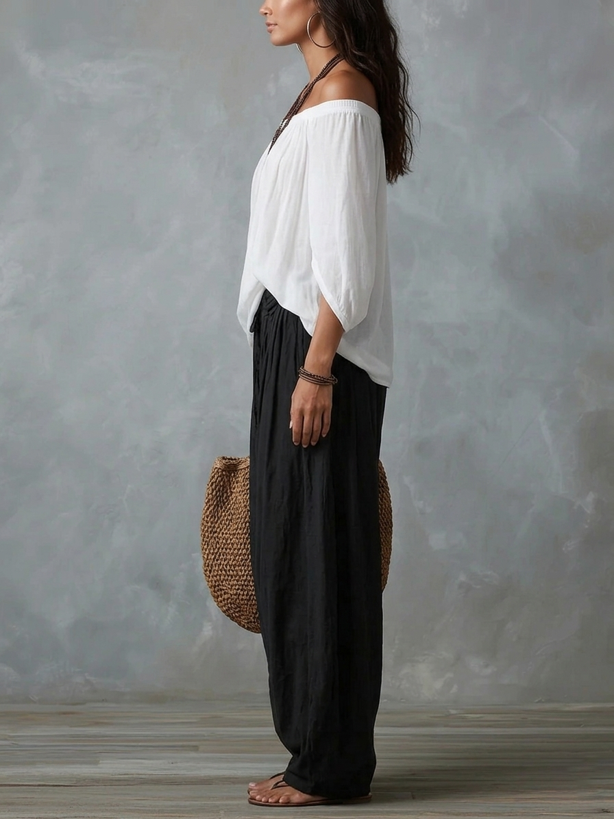 Tessie l Top and Loose Pants Set