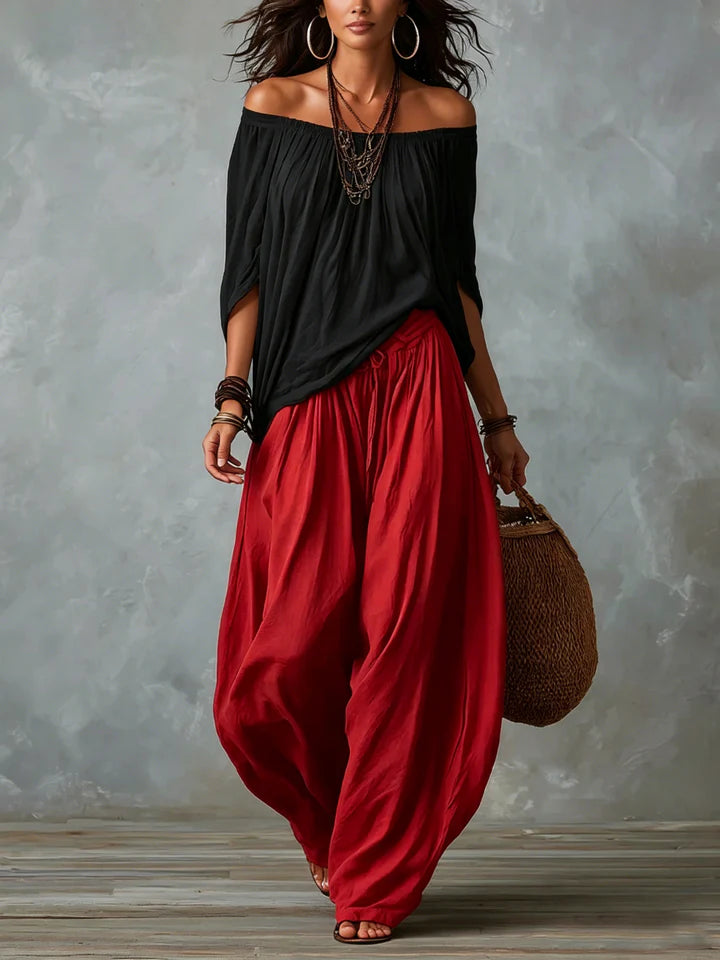 Tessie l Top and Loose Pants Set