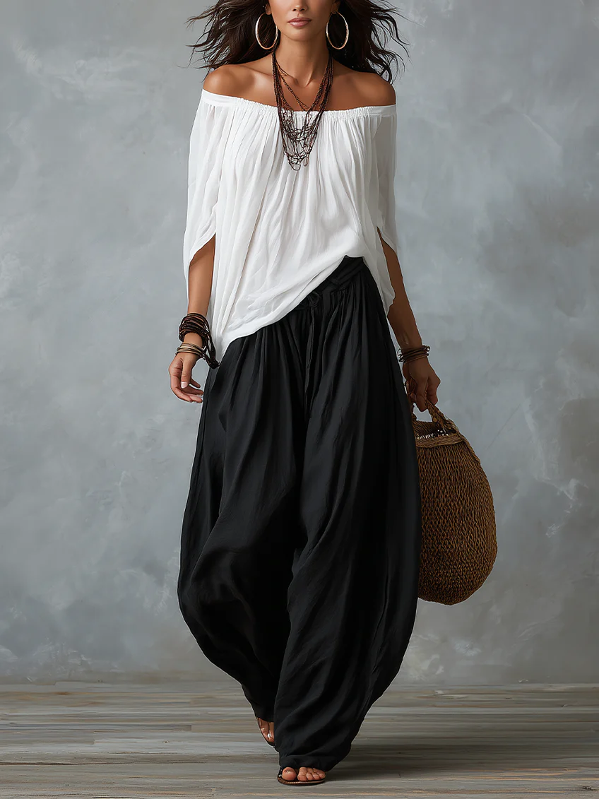 Tessie l Top and Loose Pants Set
