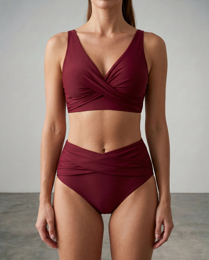ELLA | Body-Shaping Bikini - Burgundy