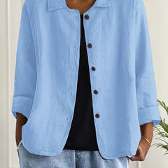 Denise Women's Classic Light Long Sleeve Top - Light Blue