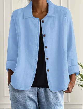 Denise Women's Classic Light Long Sleeve Top - Light Blue