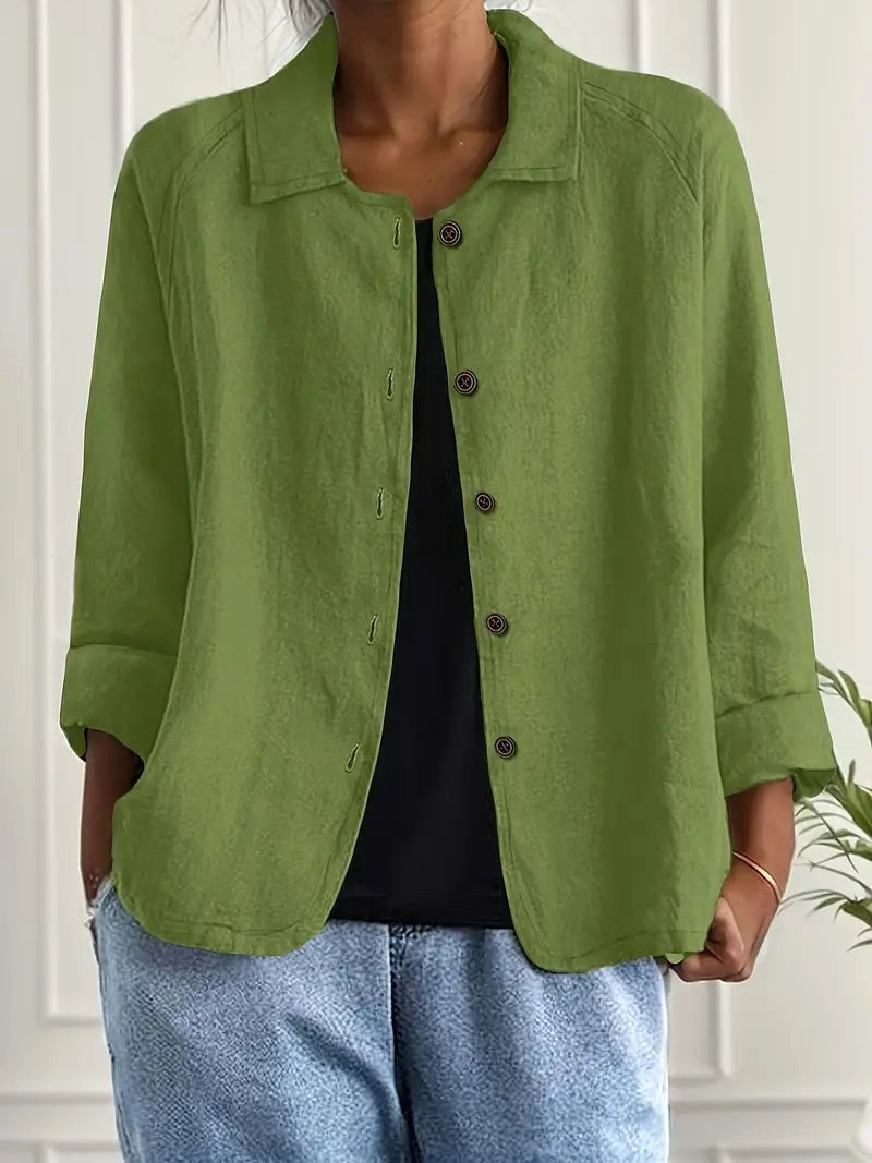 Denise Women's Classic Light Long Sleeve Top - Green