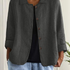 Denise Women's Classic Light Long Sleeve Top - Dark Gray