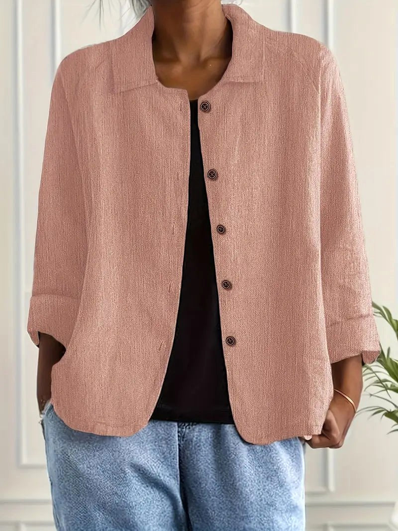 Denise Women's Classic Light Long Sleeve Top - Pink