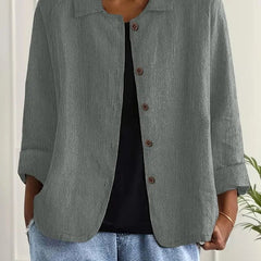 Denise Women's Classic Light Long Sleeve Top - Gray