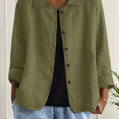 Denise Women's Classic Light Long Sleeve Top - Olive